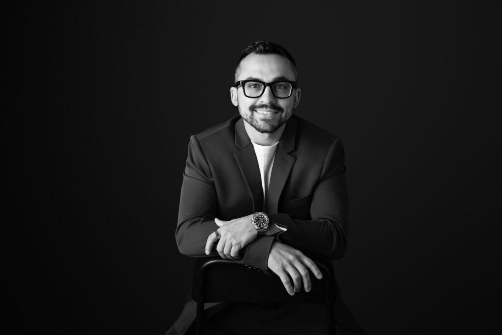 Modern corporate headshot.